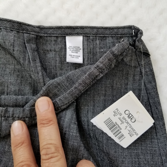 Cato Gray 3 ruffles Layered Skirt.  sz.24w - Picture 7 of 8